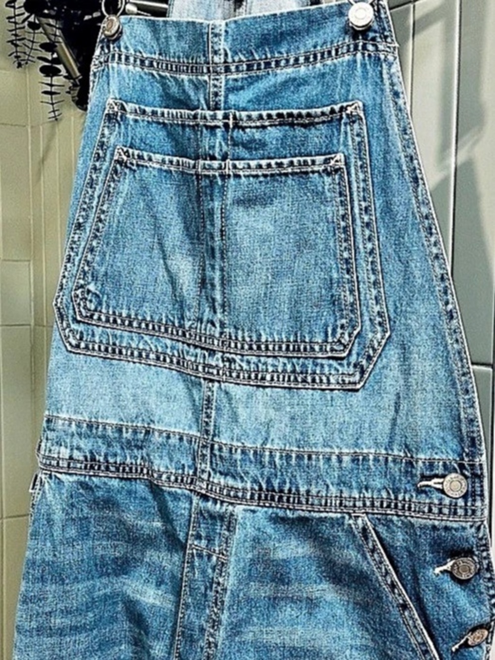 Gap Denim Short Overalls Blue Size Large